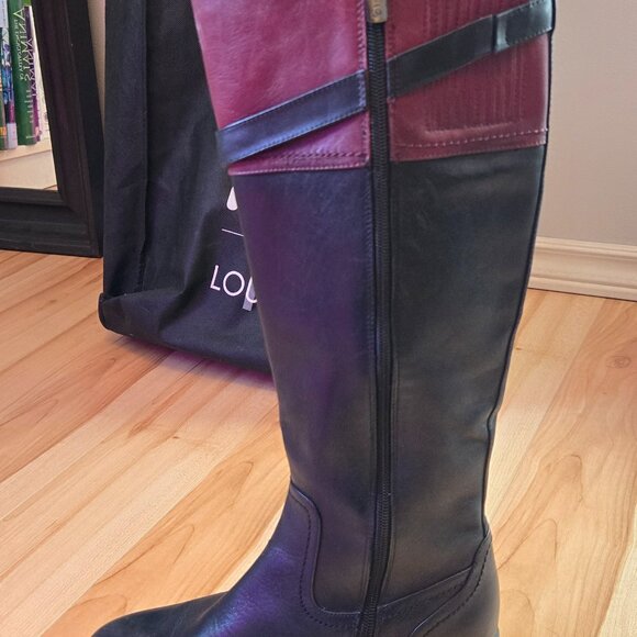 Black and Burgundy Blondo riding boots, size 9m - Picture 4 of 7